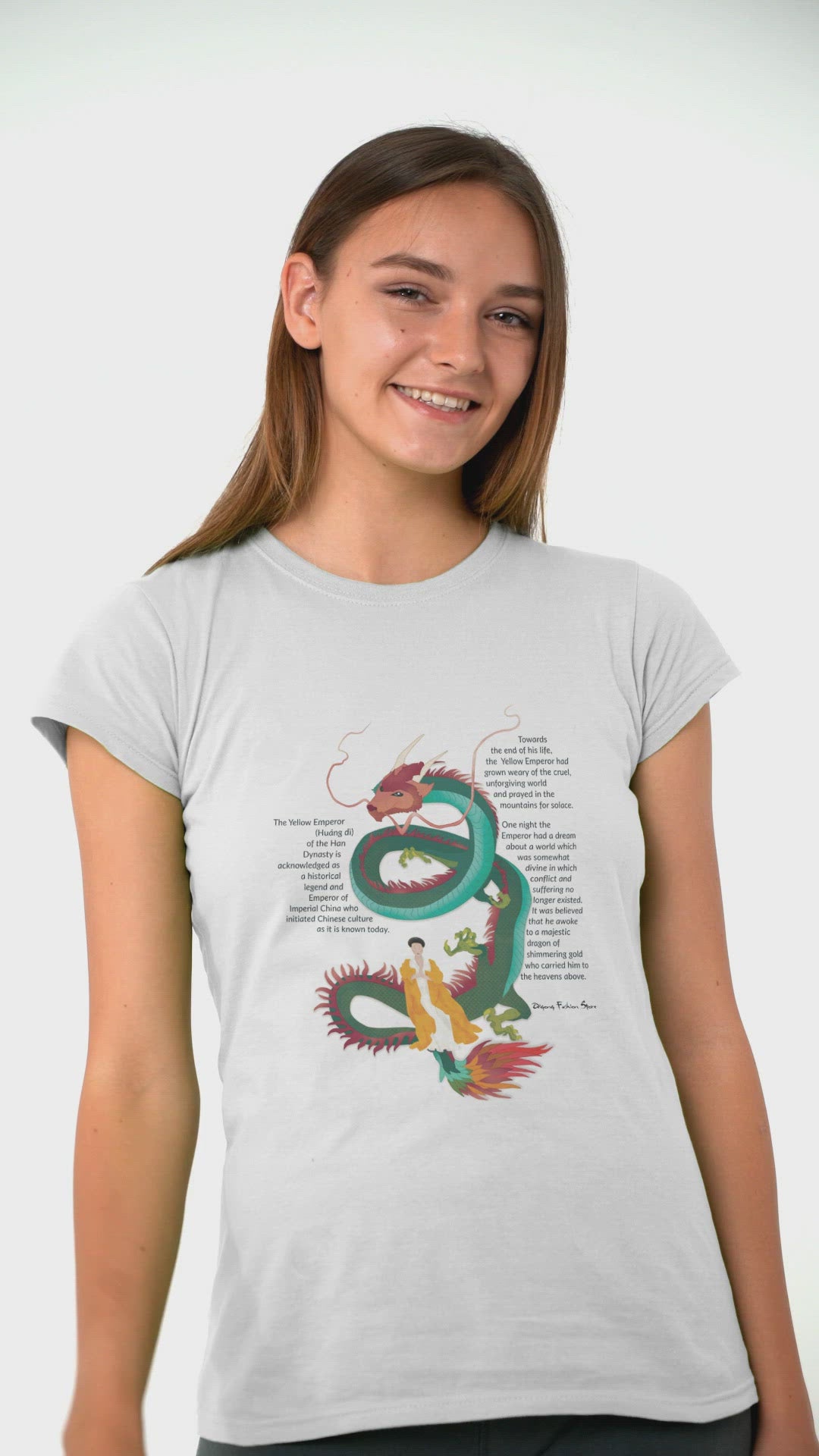 Organic Cotton Kids T-shirt Dragon Light